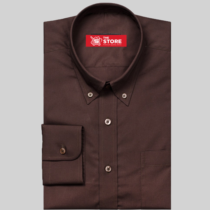 Axel Dark Brown Formal Shirt - Thestore.pk