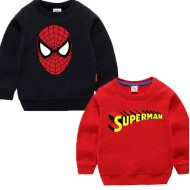 Black Spider Red Superman Sweatshirt For Kids