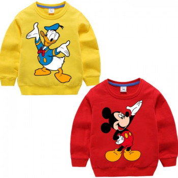 Yellow & Red Cartton Sweatshirt For Kids