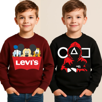 Black & Maroon Stylish Kids Sweatshirt