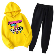 Yellow Power Girls Printed Tracksuit For Women's