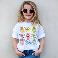 White Labubu Printed Tshirt For Kids