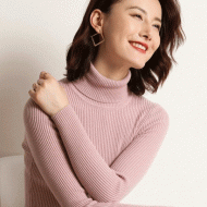 Onion Pink High Neck Jumper For Women's