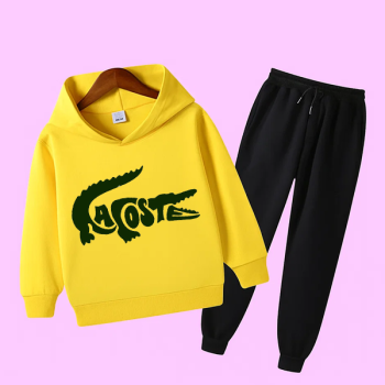 Yellow Stylish Winter Tracksuit For Kids