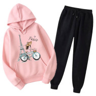 Paris Printed Tracksuit For Women's