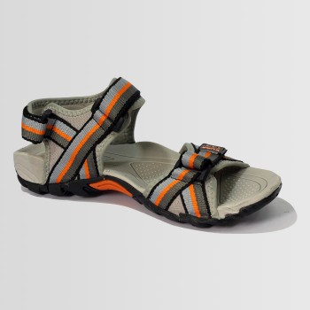 Grey & Orange Casual Sandal