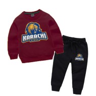 Karachi Kings Maroon Fleece Tracksuit For kids