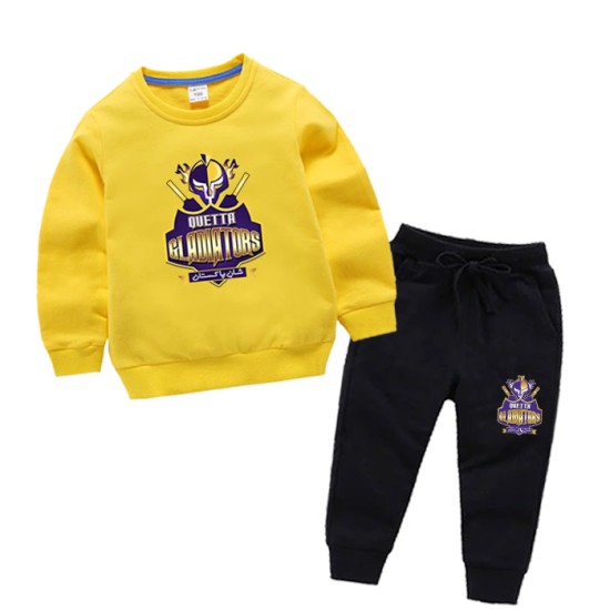 Quetta Gladiators Yellow Tracksuit For kids