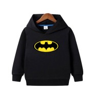 Batman Black Printed Hoodie For Kid