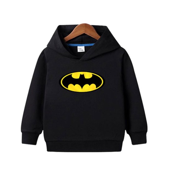 Batman Black Printed Hoodie For Kid