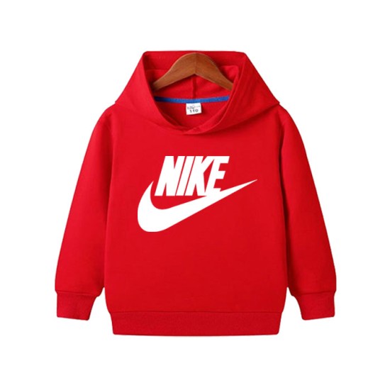 Nk Red Pullover Hoodie For Kid