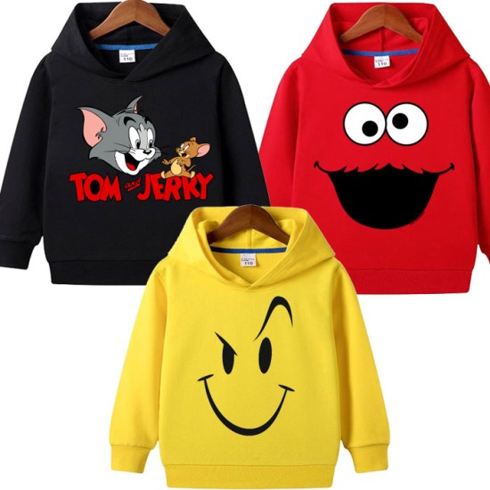 Pack of 3 Cartoons Logo Hoodies For Kid