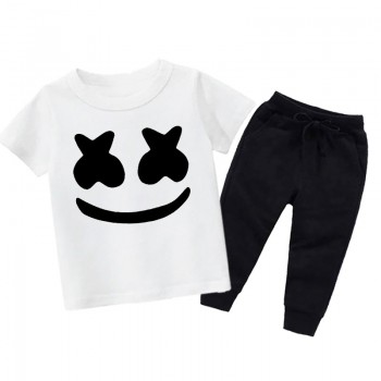 Marshmellow White Summer Tracksuit For Kids