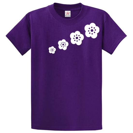 Flower Design Purple Best Quality T-Shirt For Women Flower Design Purple Best Quality T-Shirt For Women
