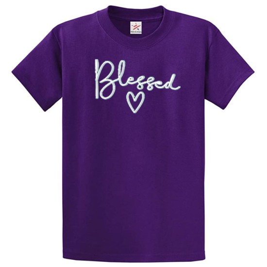 Blessed Logo Purple Best Quality T-Shirt For Women