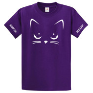 Meow Purple High Quality T-Shirt For Ladies