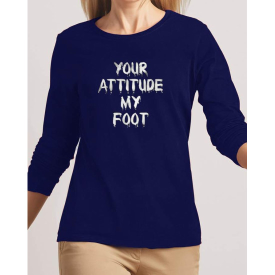 Your Attitude Logo Navy Blue Half Sleeves T-Shirt Your Attitude Logo Navy Blue Half Sleeves T-Shirt