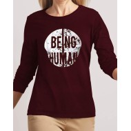 Being Human Maroon Full Sleeves T-Shirt