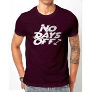 No Days Off Purple Half Sleeves T-Shirt