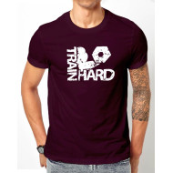 Train Hard Purple Half Sleeves T-Shirt