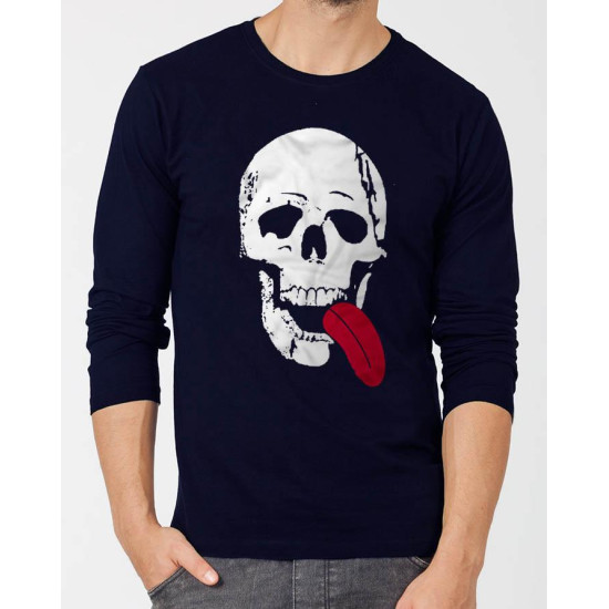 Skeleton Logo Full Sleeves Printed T-Shirt Skeleton Logo Full Sleeves Printed T-Shirt