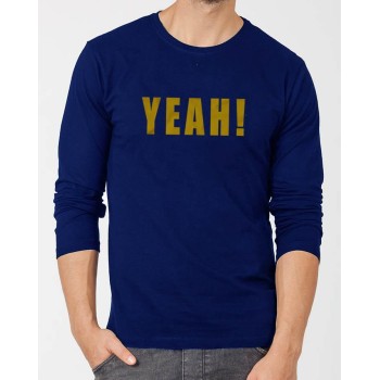 Yeah Logo Full Sleeves Printed T-Shirt