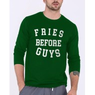 Fries Green Full Sleeves T-Shirt For Boys