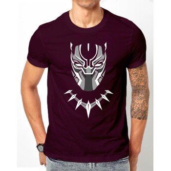 Warrior Purple Half Sleeves Printed T-Shirt