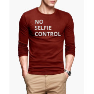 No Selfie Control Full Sleeves T-Shirt For Men