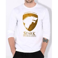 Stark White Full Sleeves Printed T-Shirt