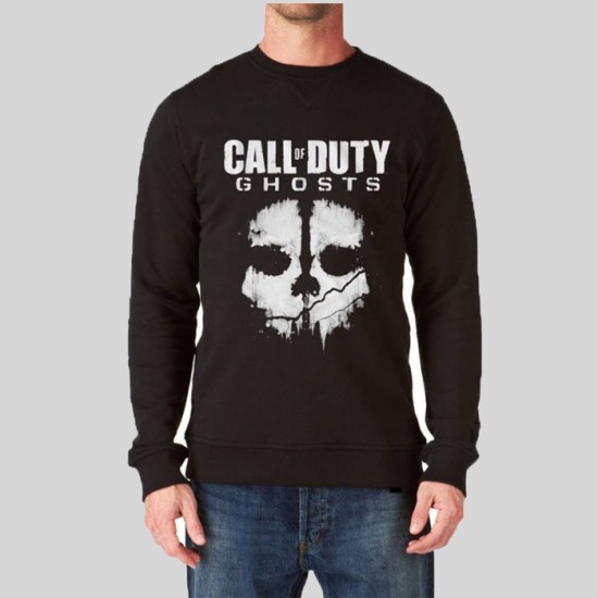 Black Fleece Sweat Shirt With Call Of Duty Logo  