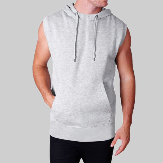 Gray Sleeveless Hoodie Gray Sleeveless Hoodie