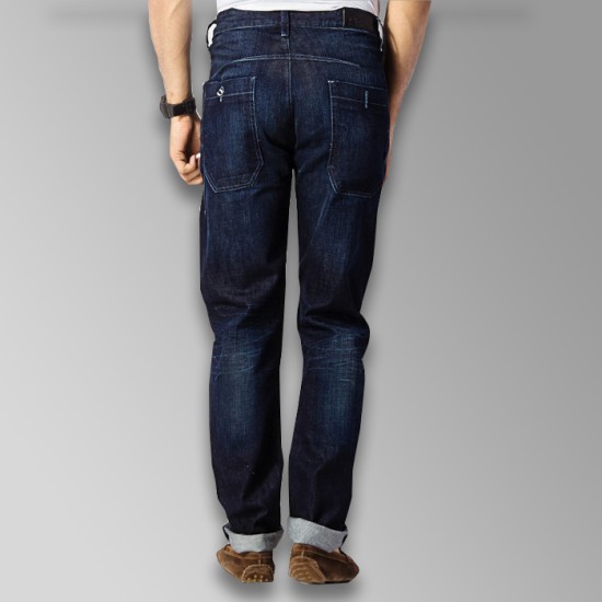 Blue Men Stylish Shaded Regular Jeans