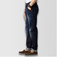 Blue Men Stylish Shaded Regular Jeans