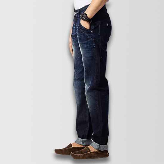 Blue Men Stylish Shaded Regular Jeans