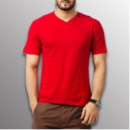 RED V- Neck T-shirt