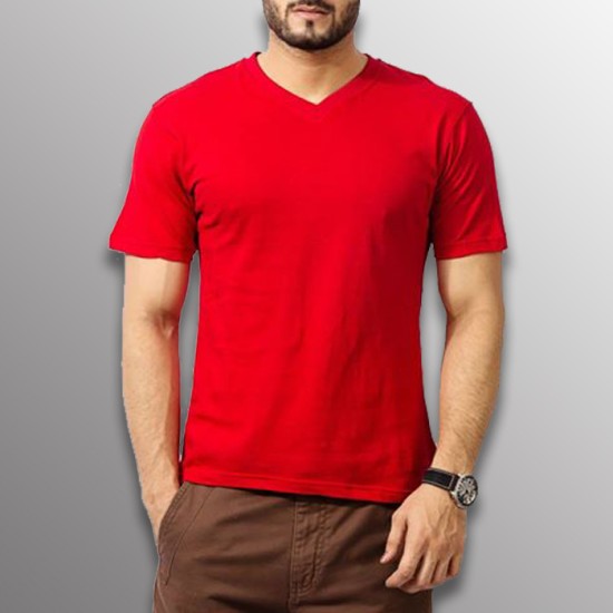 RED V- Neck T-shirt