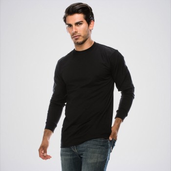 Black Round Neck Full Sleeves T-Shirt 