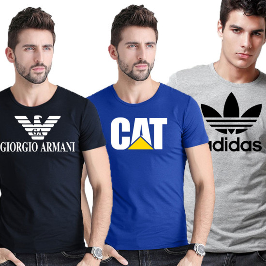Bundle of 3 Half Sleeves Printed T-Shirt Tees-05 Bundle of 3 Half Sleeves Printed T-Shirt Tees-05