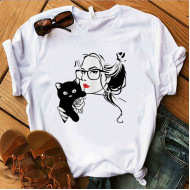 Printed Design Logo T-Shirt For Women