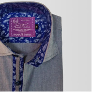 Chambray Grey Cotton Formal Shirt Chambray Grey Cotton Formal Shirt