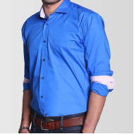 Sky Blue Cotton Formal Shirt