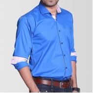 Sky Blue Cotton Formal Shirt