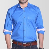 Sky Blue Cotton Formal Shirt