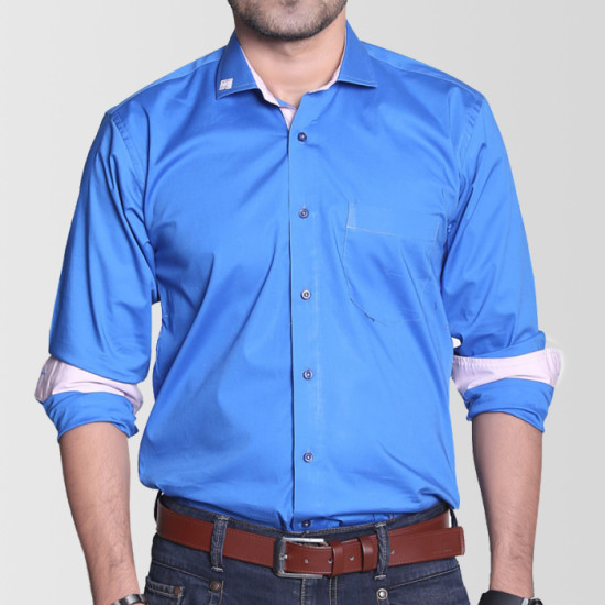 Sky Blue Cotton Formal Shirt Sky Blue Cotton Formal Shirt
