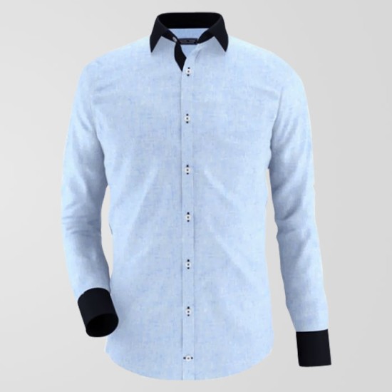 Chambrey Sky Formal Shirt