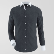 Chambrey Grey Formal Shirt