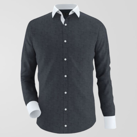 Chambrey Grey Formal Shirt Chambrey Grey Formal Shirt