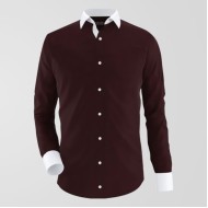 Ox-Maroon Formal Shirt