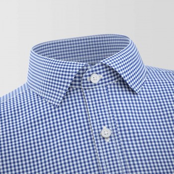 Blue & White Checkered Formal Shirt